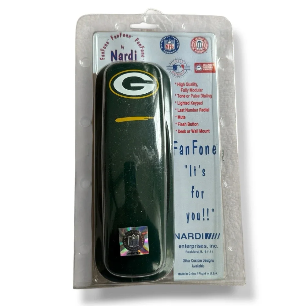 NFL Green Bay Packers Landline Phone Cord‎ Phone Collectible Made In USA FanFone